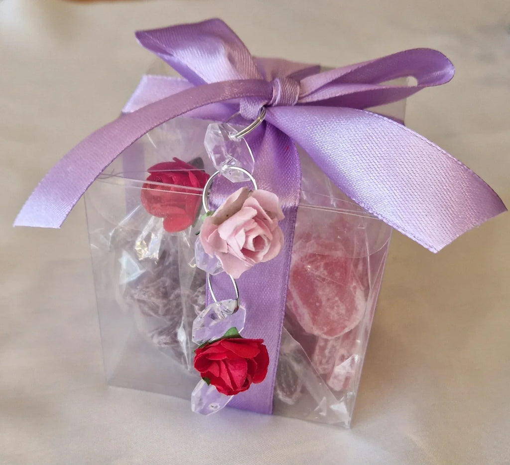 Contenant Plastifié Anniversaire Adulte - Violettes et Coquelicots - AngelAnge