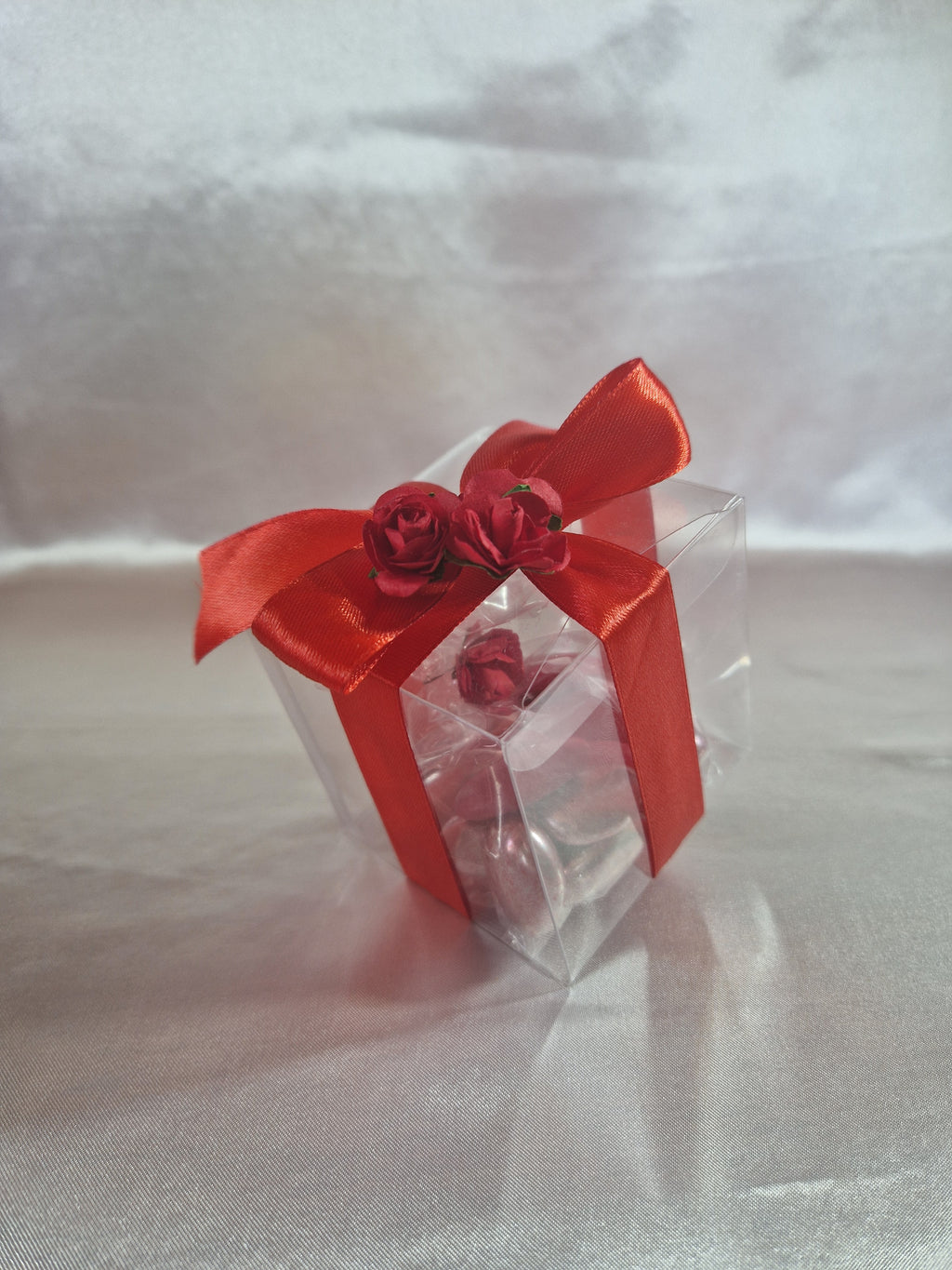 Contenant Mariage Moderne Argenté - Dragées Luxe Chocolat