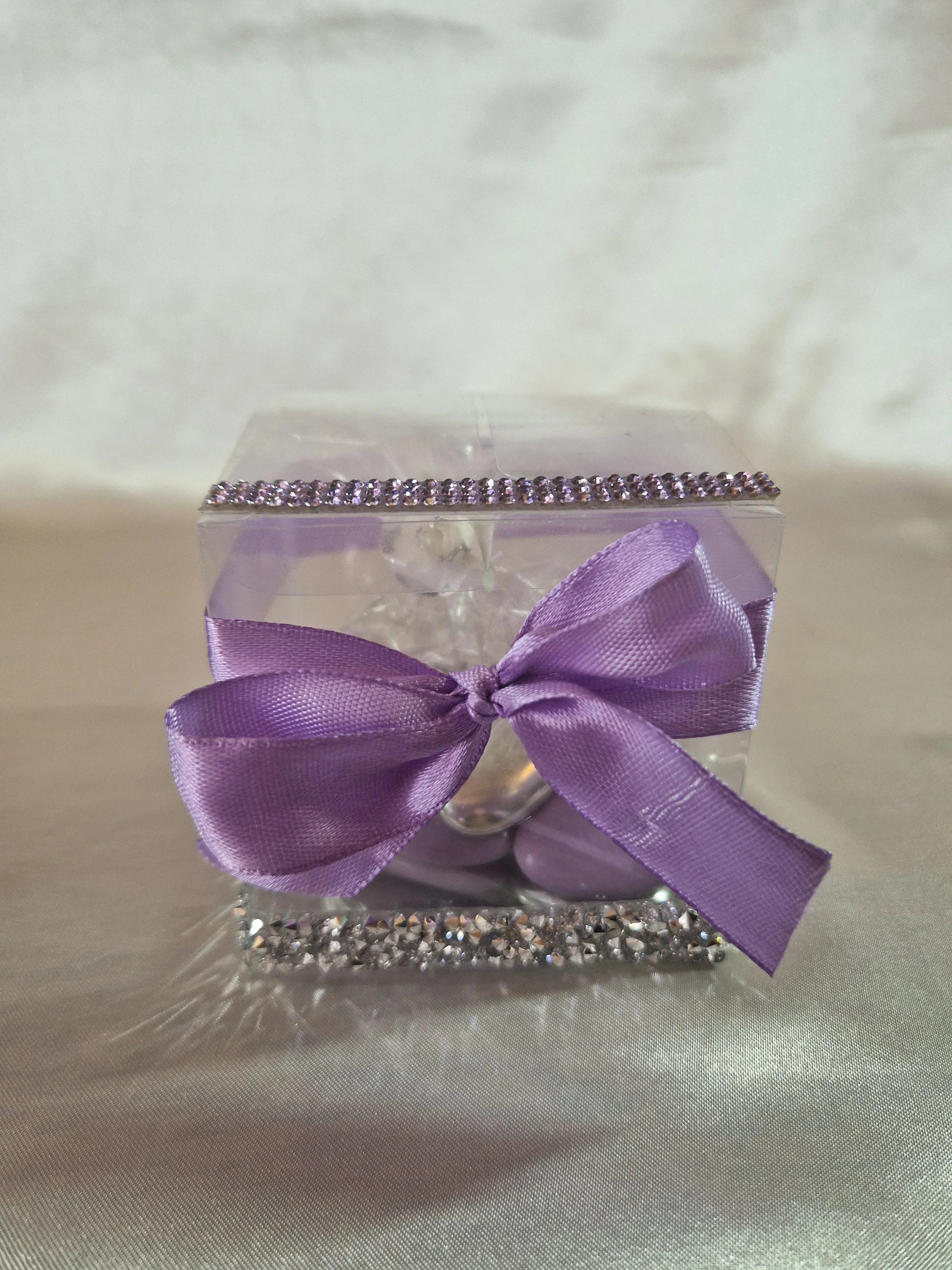 Contenant Mariage Distingué - Dragées Amande et Chocolat Argenté - AngelAnge