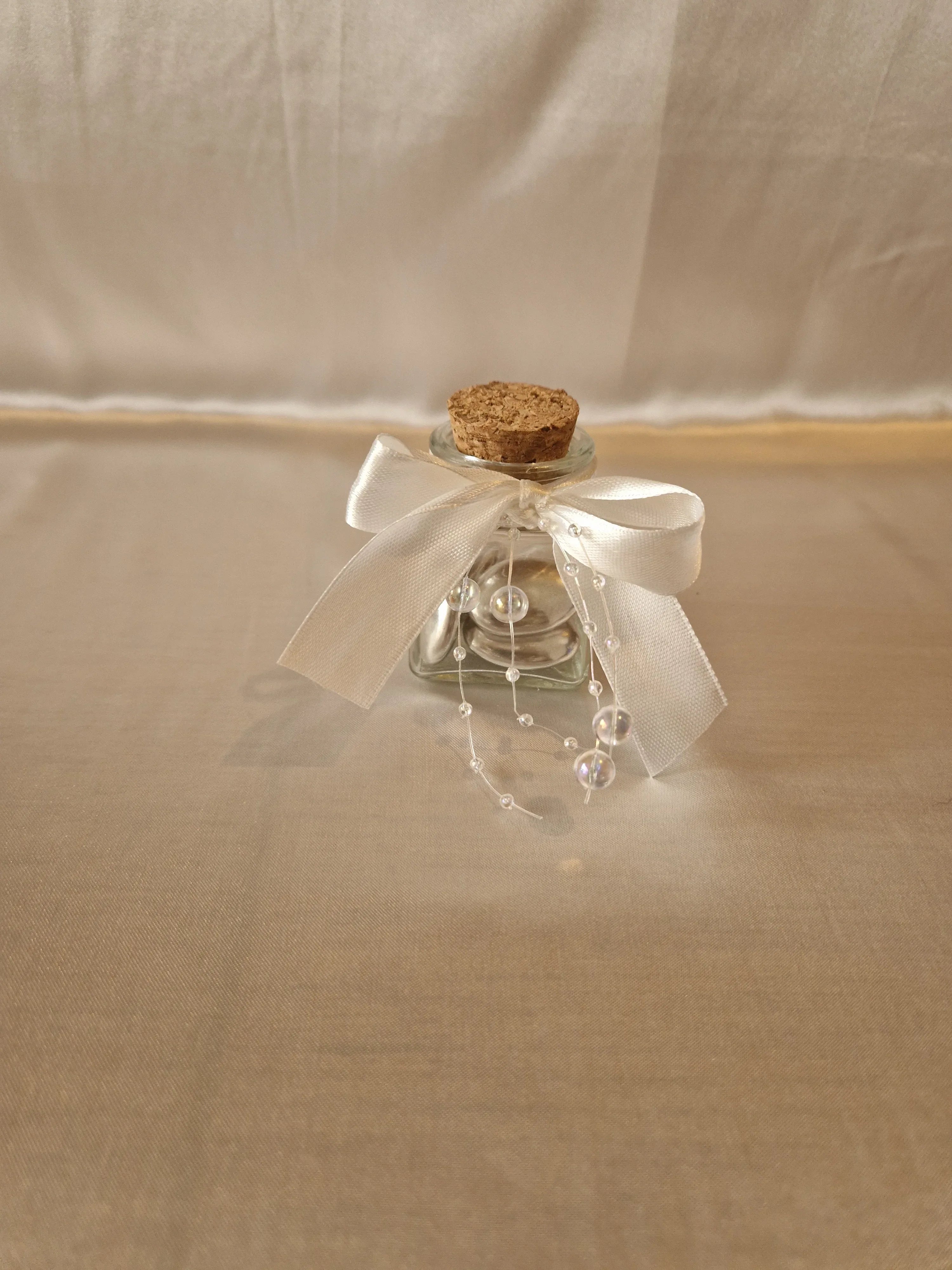 Contenant Mariage Festif - 7 Dragées au Chocolat Argenté - AngelAnge
