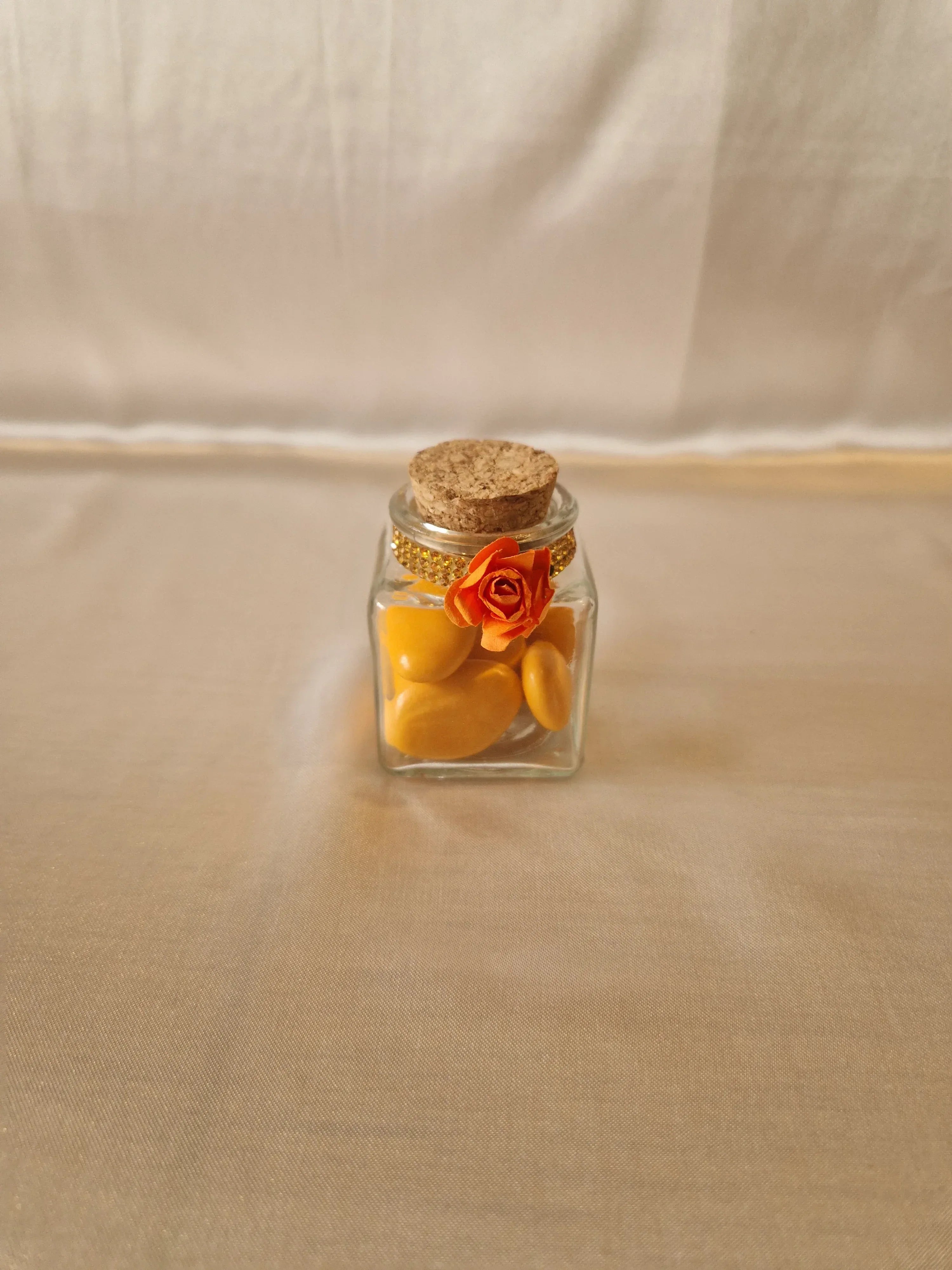 Contenant Mariage Champêtre - 7 Dragées au Chocolat - AngelAnge