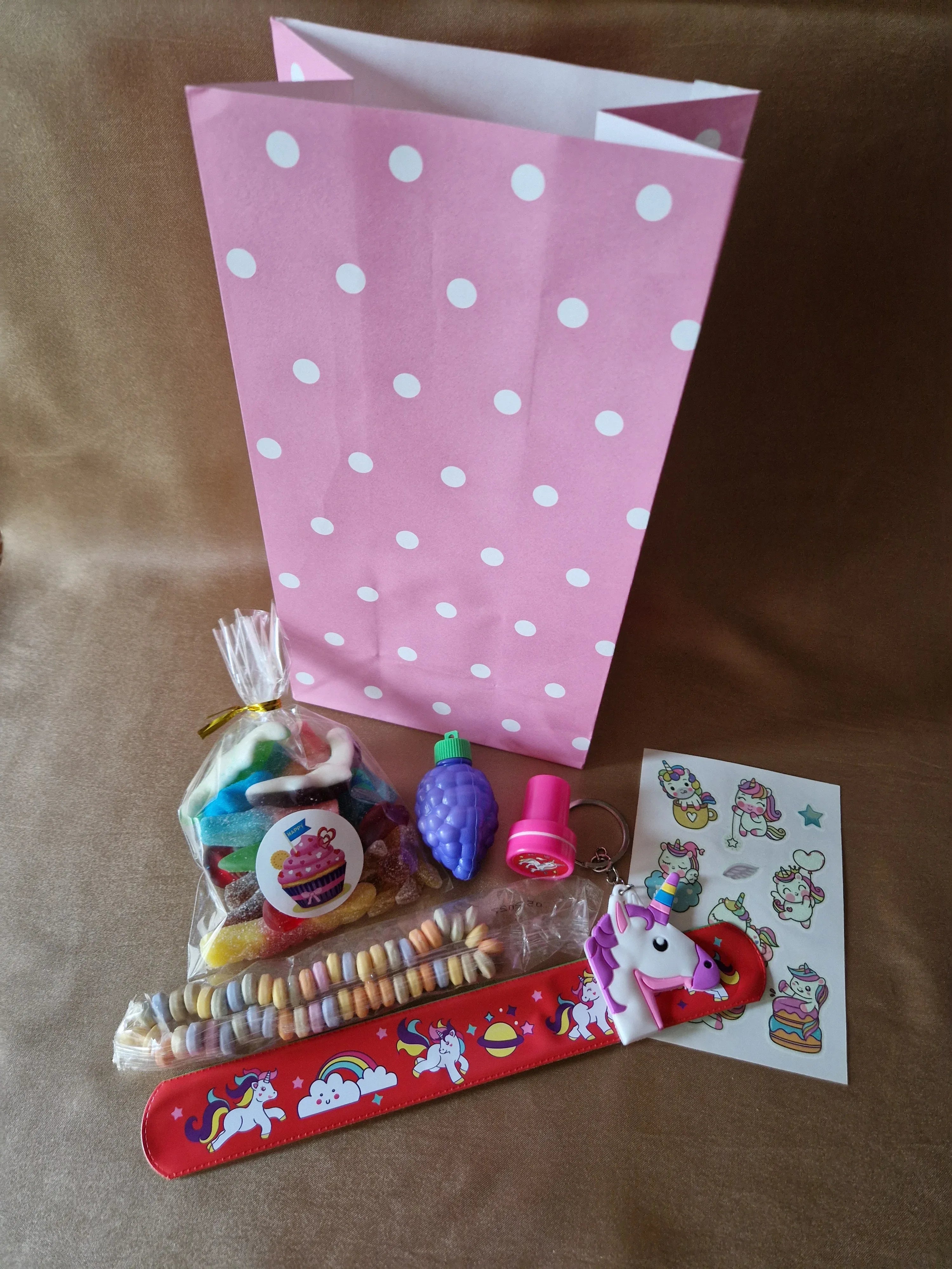 Pochette Anniversaire Fille Licorne - Cadeau Invité avec Jouets - AngelAnge