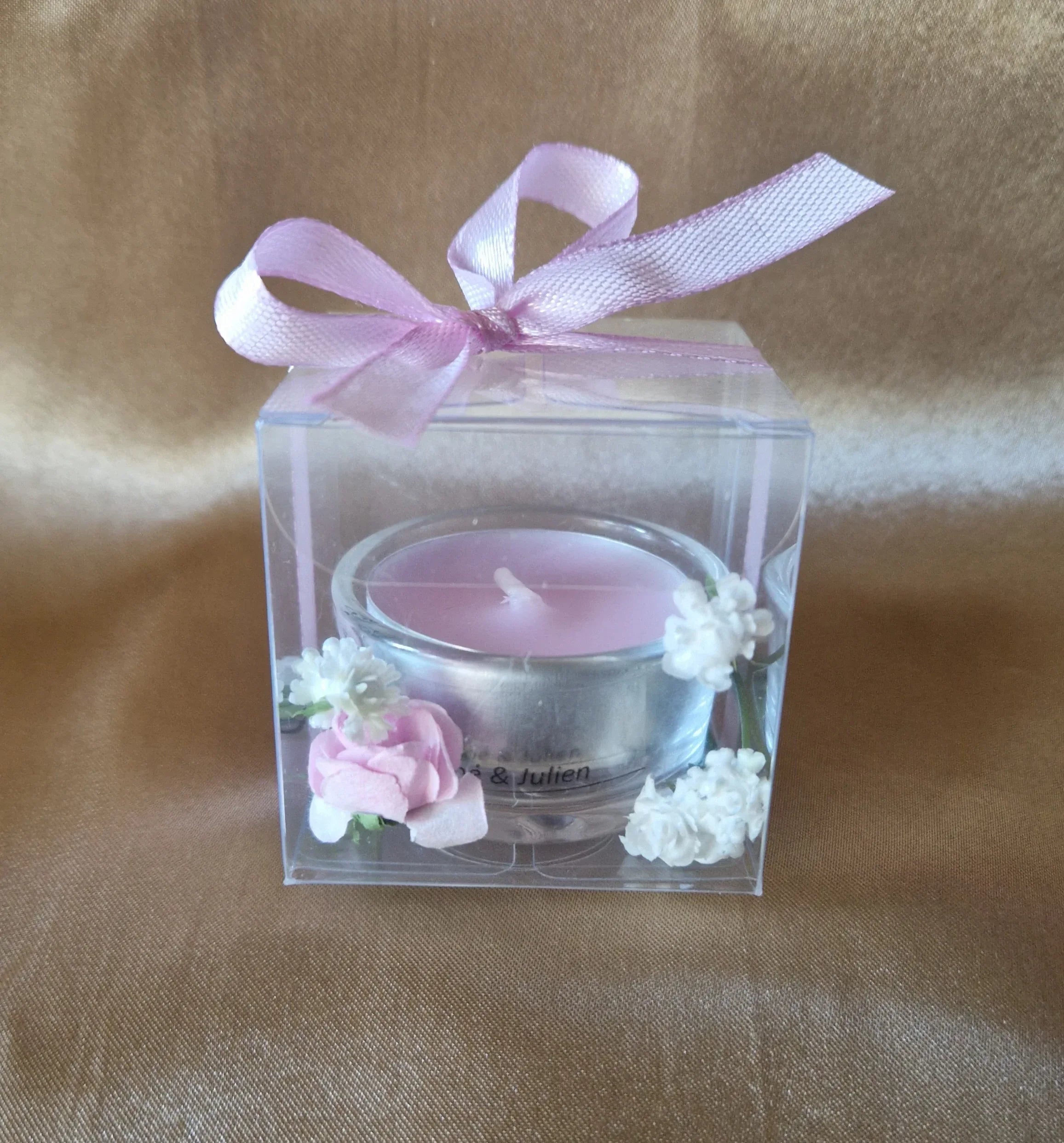 Bougie Mariage Florale Personnalisée - Photophore Parfum Orchidée - AngelAnge