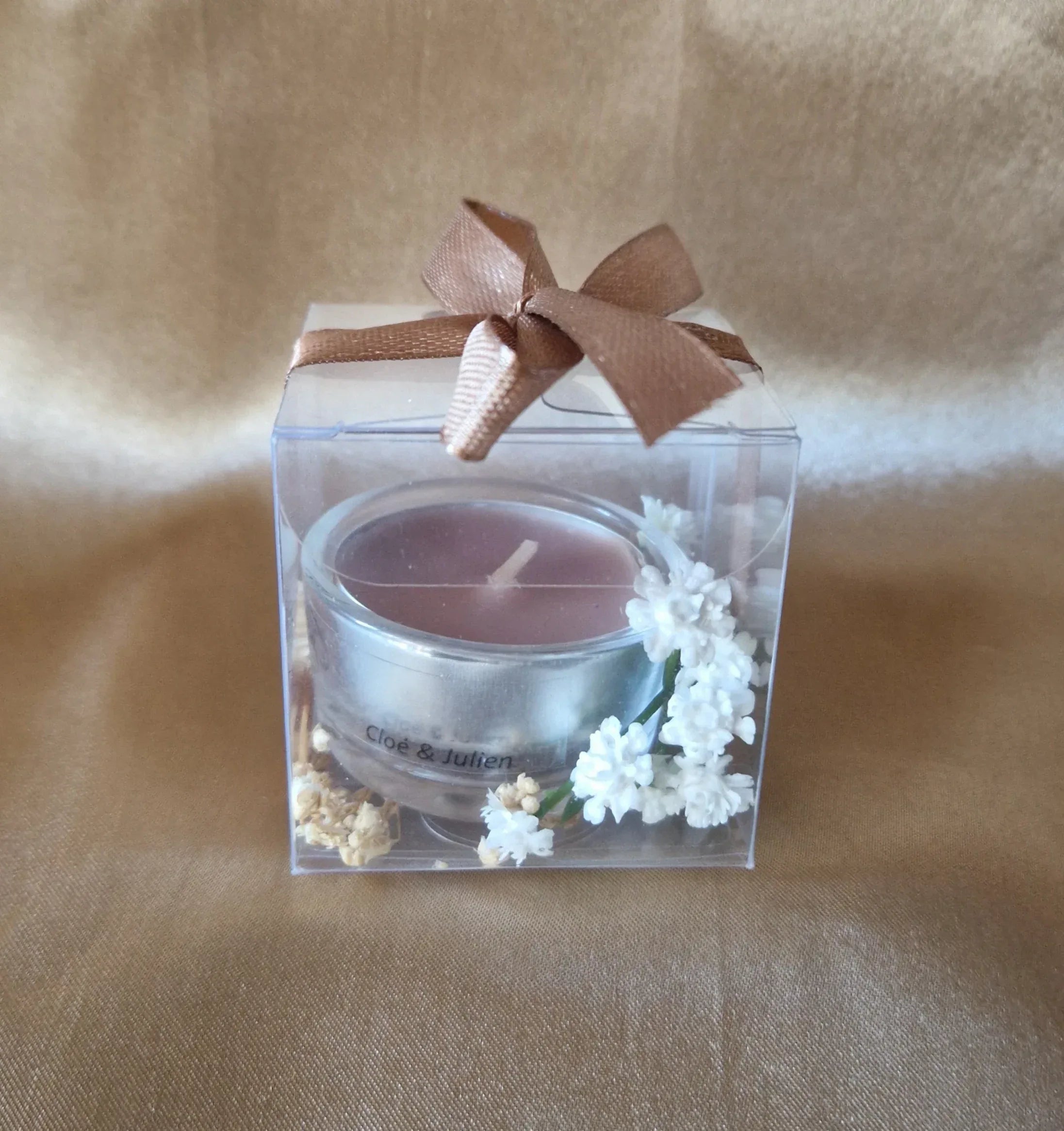 Bougie Mariage Romantique Personnalisée - Photophore Sucre Épices - AngelAnge