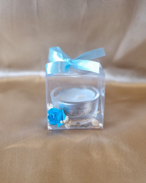 Bougie Mariage Classique Personnalisée - Photophore Parfum Vanille