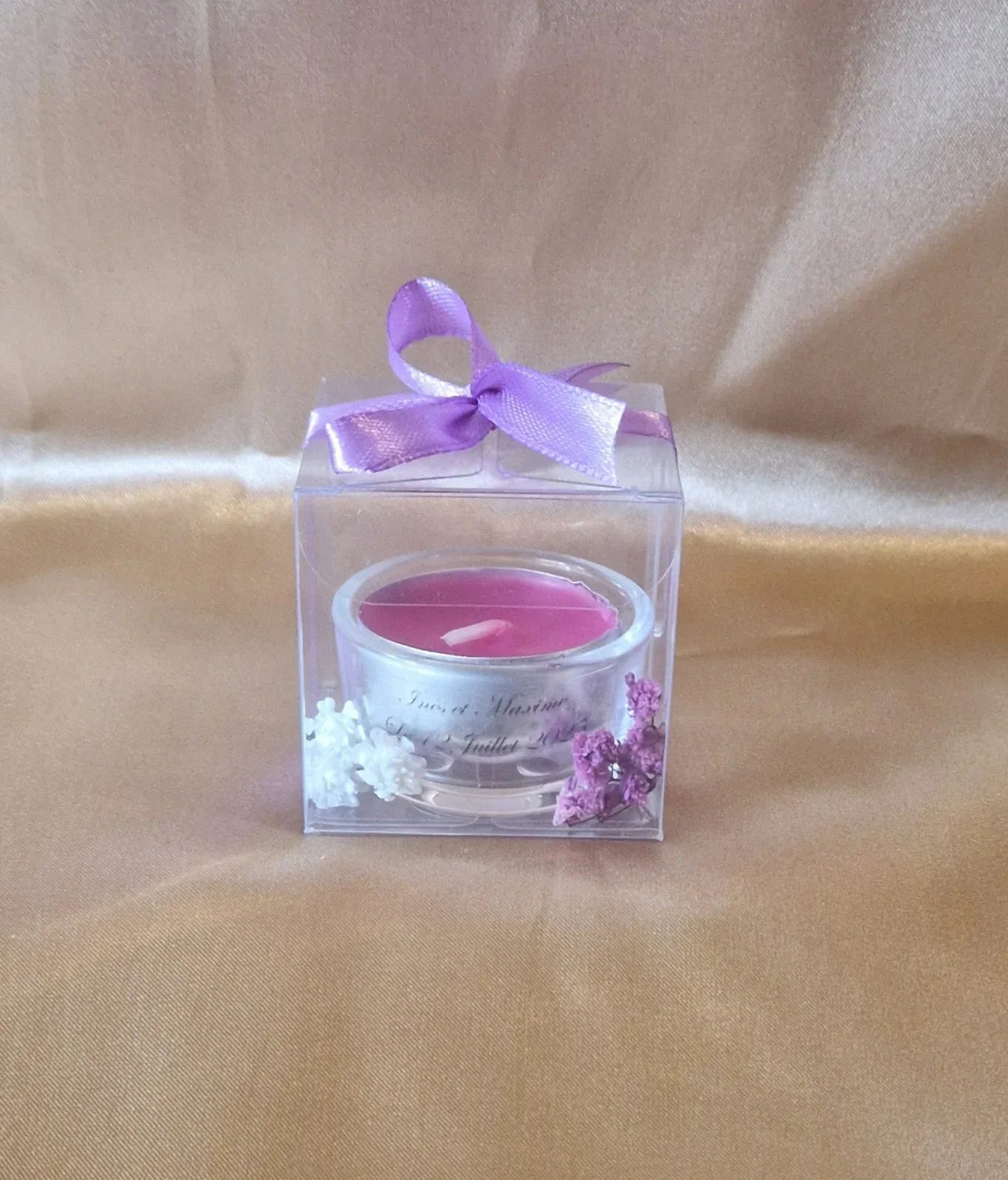 Bougie Mariage Raffinée Personnalisée - Photophore Parfum Orchidée - AngelAnge