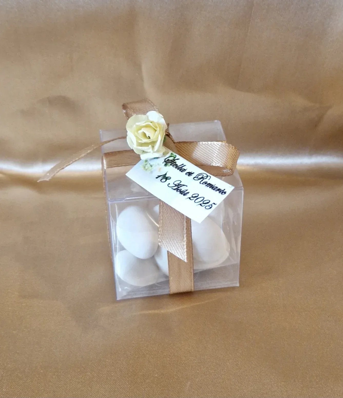 Contenant Mariage Raffiné - 7 Dragées au Chocolat - AngelAnge