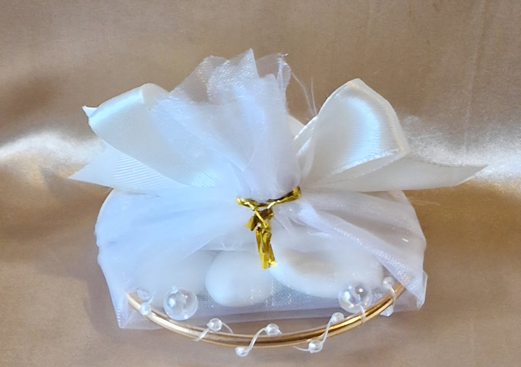 Coupelle Mariage Élégante - Perles & Plumes Champagne Rosé