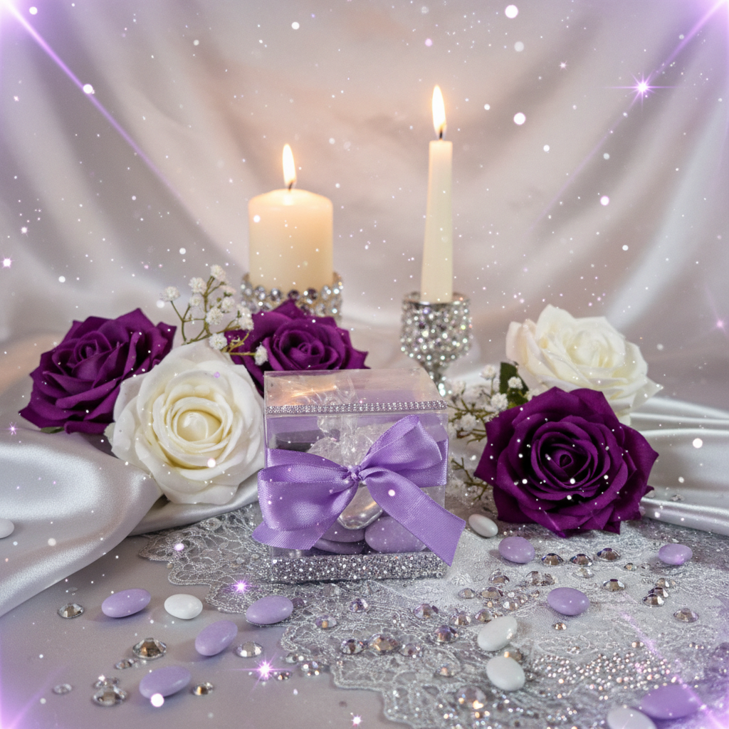 Boîte Glamour Strass Violet