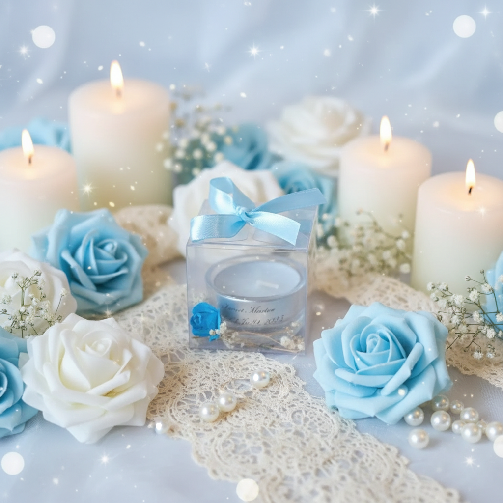 Bougie Parfumée Bleu Ciel Élégante