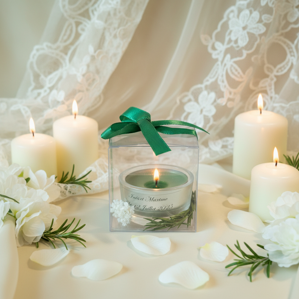 Bougie Parfumée Cadeau Vert Personnalisé
