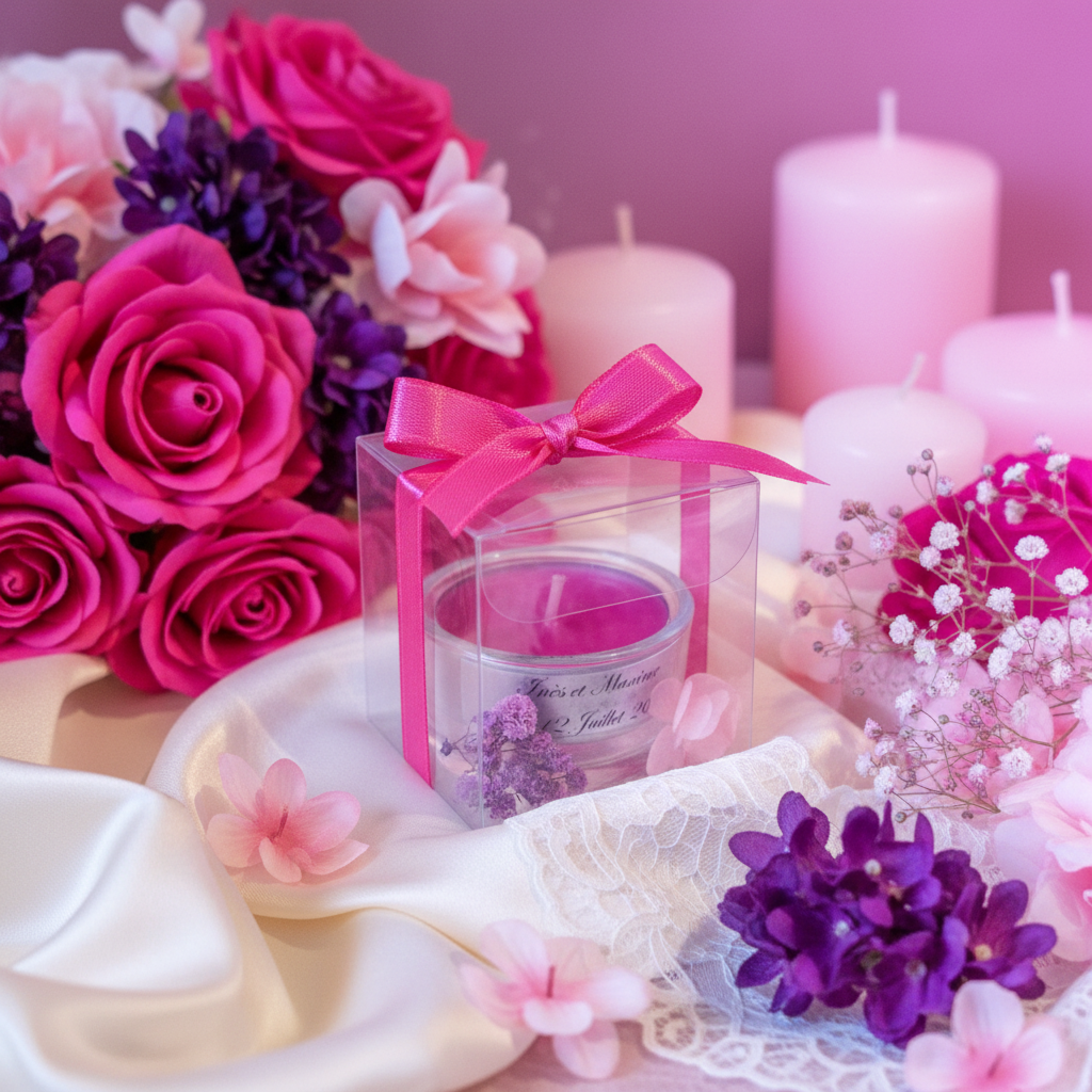 Bougie Parfumée Fuchsia Éclatante