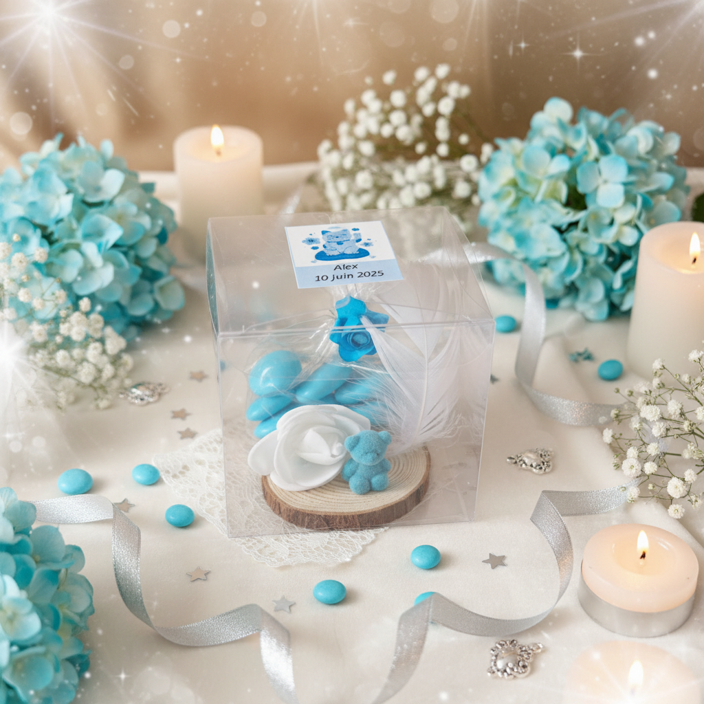 Contenant Baptême Grâce Céleste - Sachet transparent