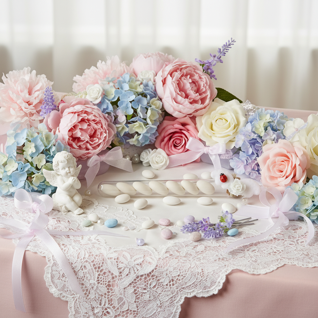 Contenant Baptême Élégance Pastel