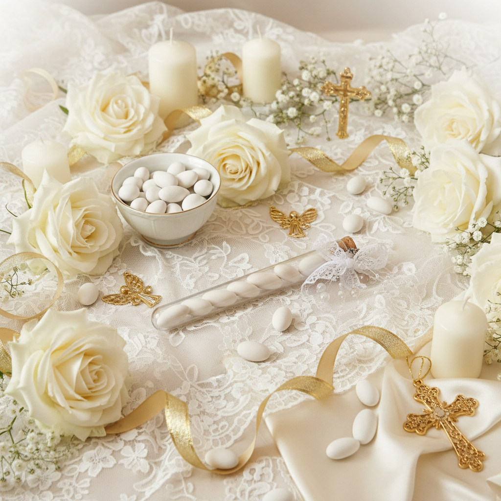 Contenant Baptême Pureté Dorée