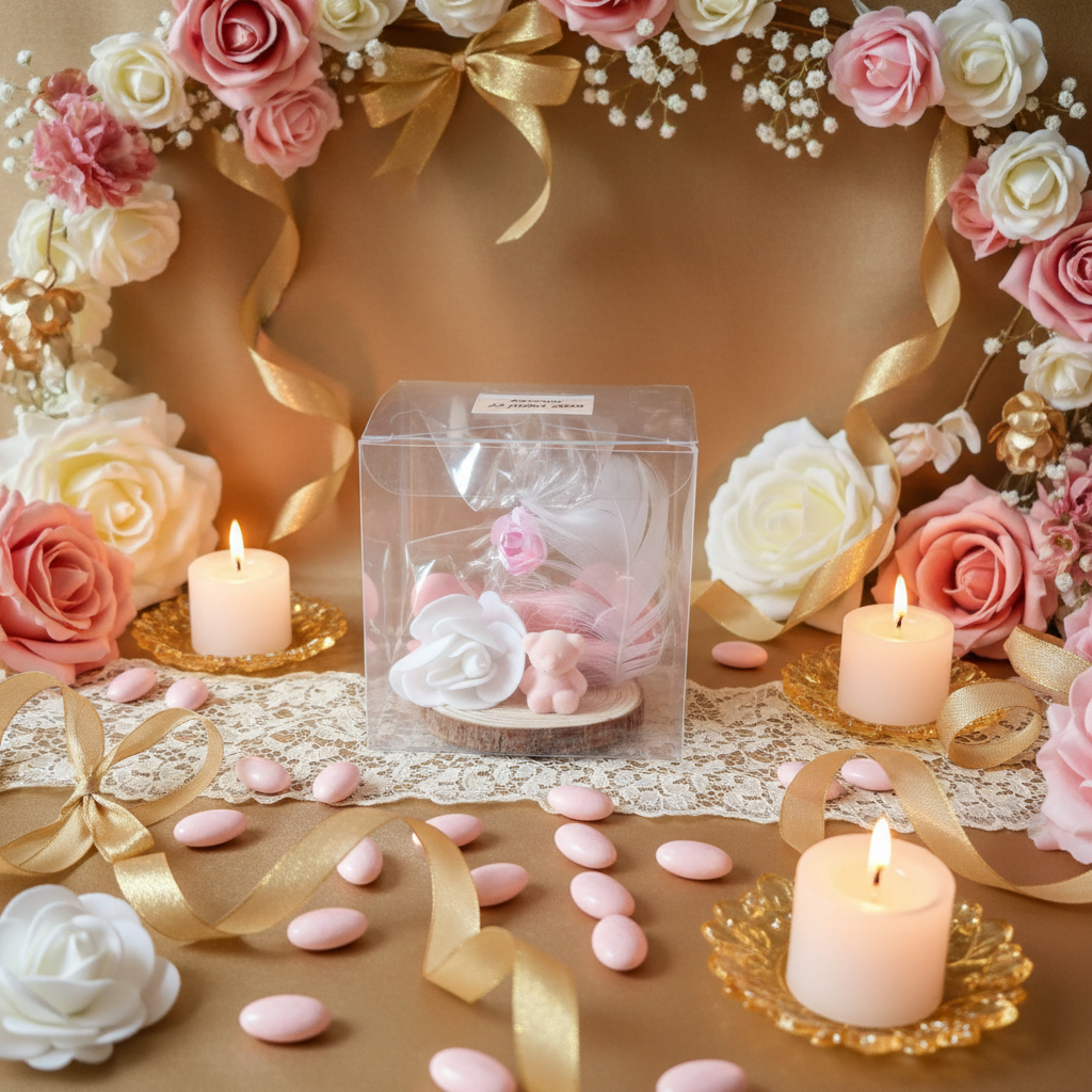 Contenant Baptême Tendresse Dorée - Version corrigée