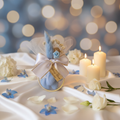 Contenant Mariage Bleu & Doré – Ambiance romantique