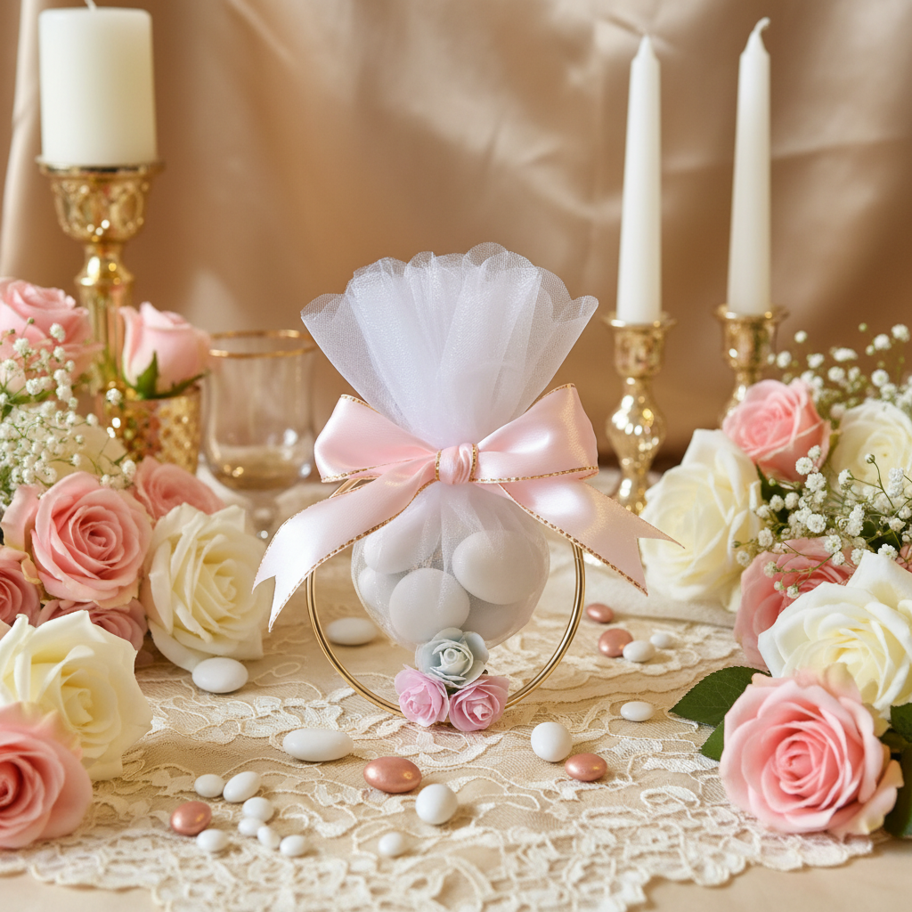 Contenant Mariage Luxueux Doré