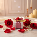 Contenant Mariage Rose Rouge – Mise en scène romantique