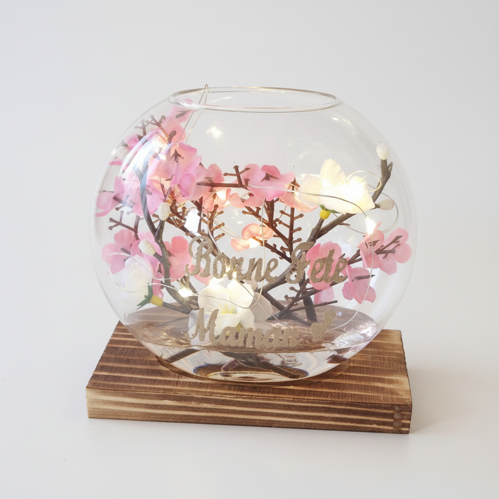 Globe cerisier rose