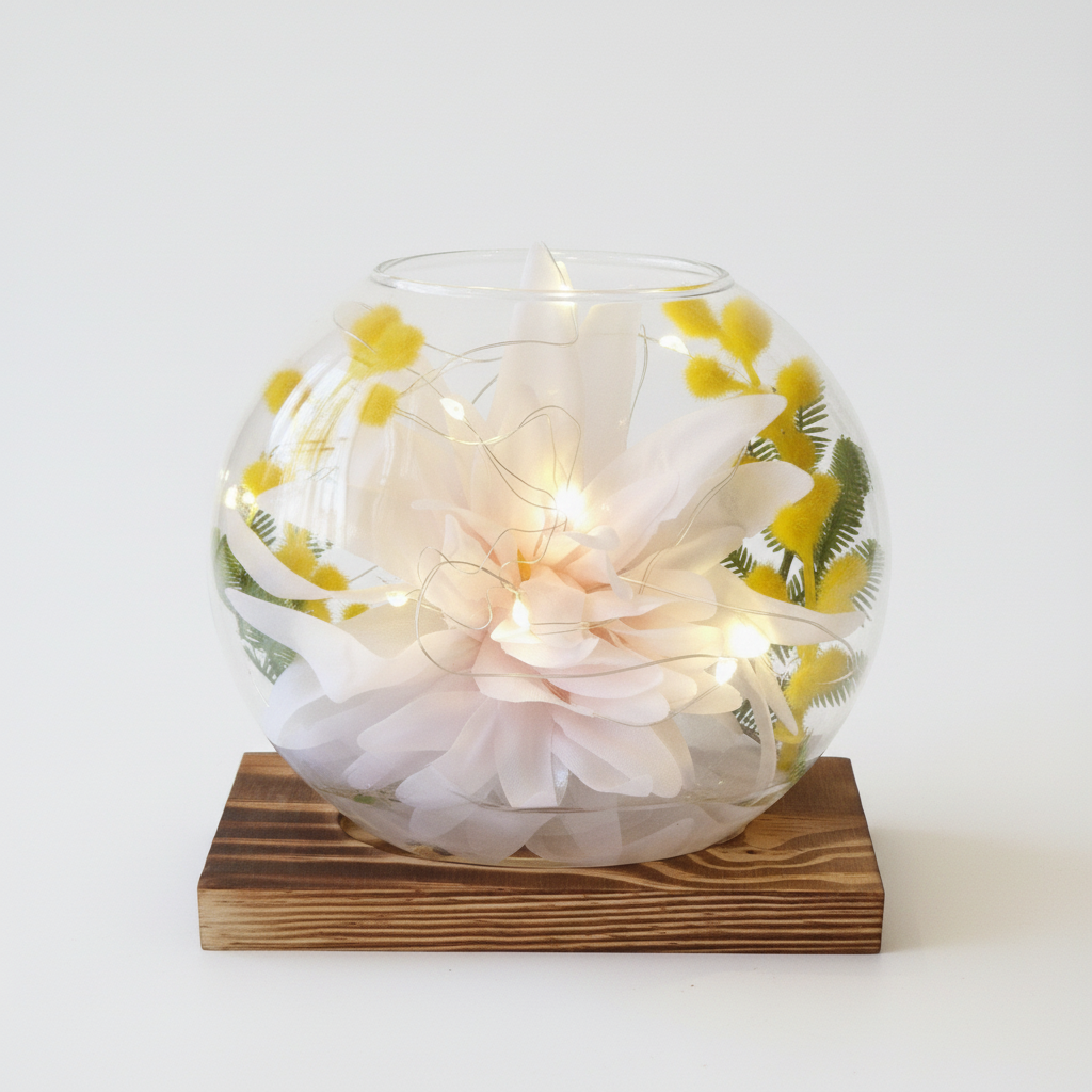 Globe magnolia blanc