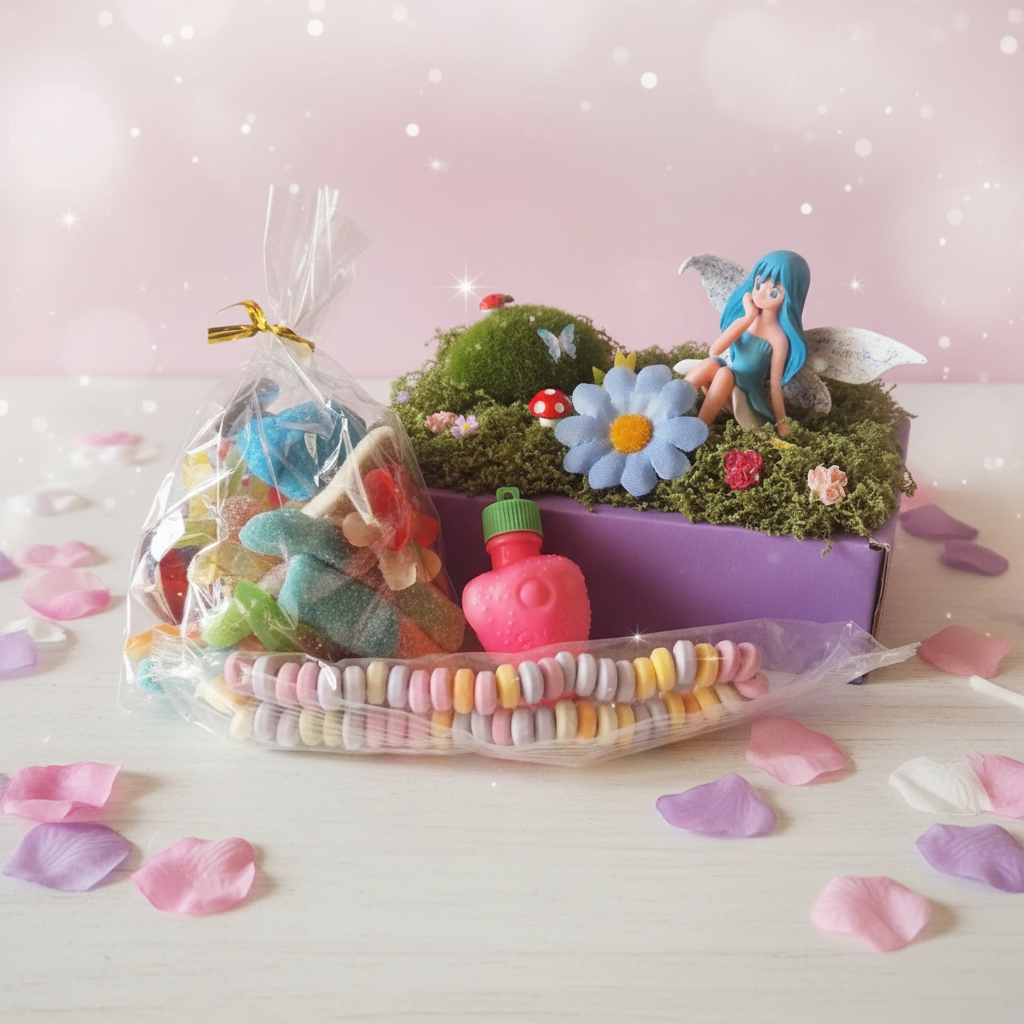 Scène fée bleue fond élégant