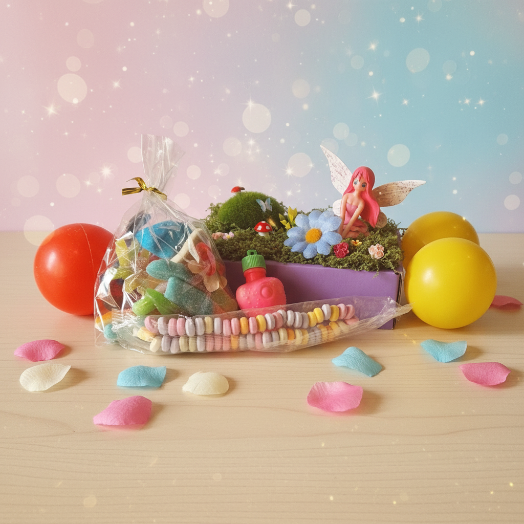 Scène fée rose fond élégant