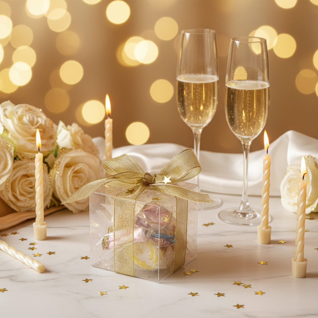 Scène fête anniversaire sans décor blanc